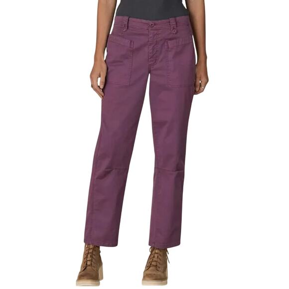 Sundance NWT Sz 16 Purple Straight Leg Agnes Pants Relaxed Fit High Rise Cropped - Picture 1 of 12
